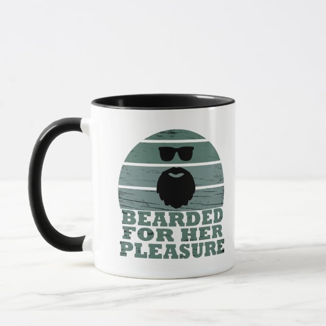Bearded quotes funny beard sayings gifts mug (Left)