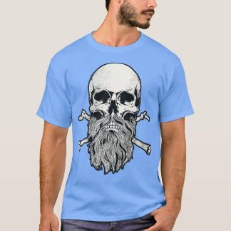 Bearded Skull and Crossbones T-Shirt