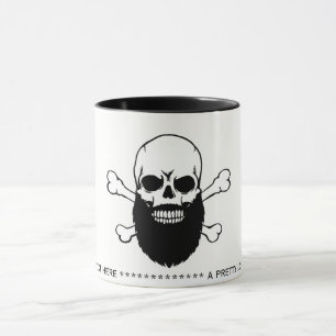 Bearded Skull Message Coffee Mug
