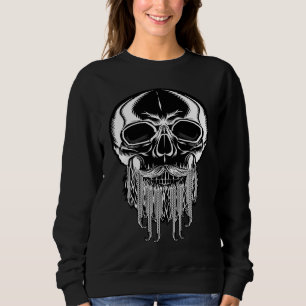 Bearded Skull  Skeleton Beard  Viking  Pirate  1 Sweatshirt