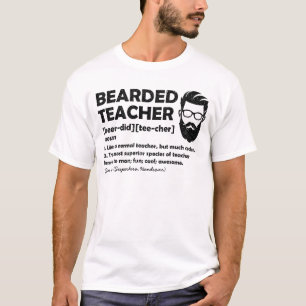 Bearded Teacher Funny Definition Personalised T-Shirt