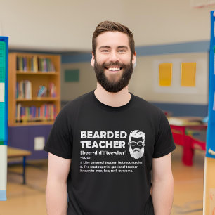 Bearded Teacher Funny Definition Personalized T-Shirt