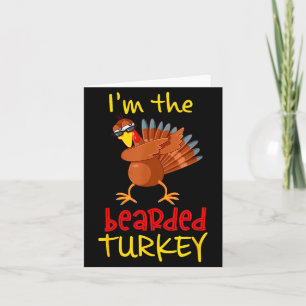Bearded Turkey Matching Family Group Thanksgiving  Card