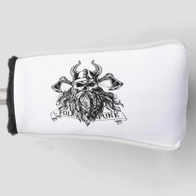 Bearded Viking Warrior Golf Head Cover (Front)