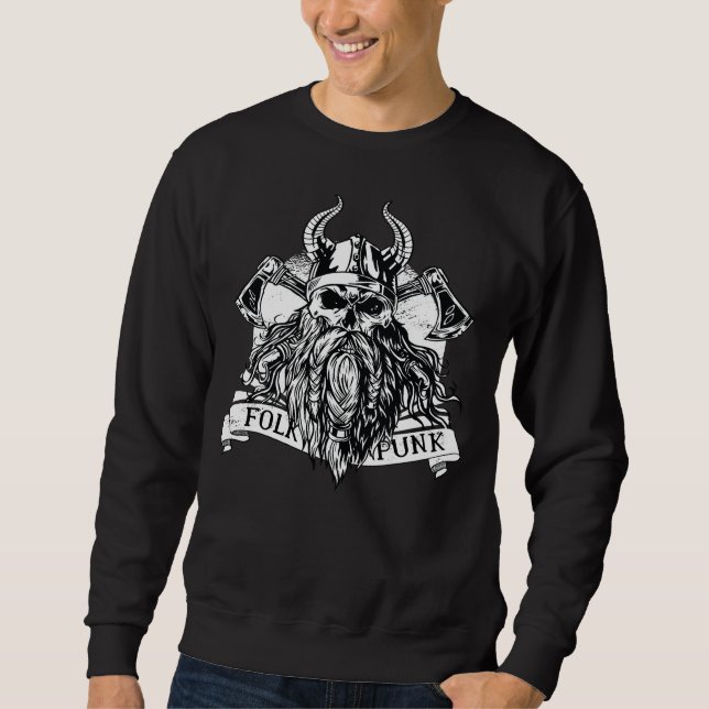 Bearded Viking Warrior Sweatshirt (Front)