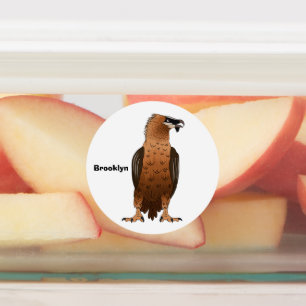 Bearded Vulture cartoon illustration