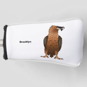 Bearded Vulture cartoon illustration Golf Head Cover