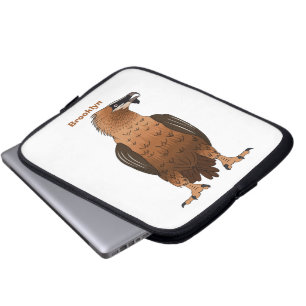 Bearded Vulture cartoon illustration Laptop Sleeve