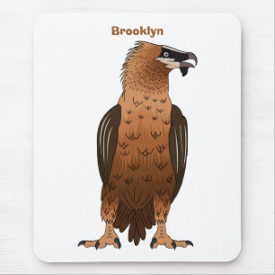 Bearded Vulture cartoon illustration  Mouse Pad