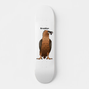 Bearded Vulture cartoon illustration Skateboard
