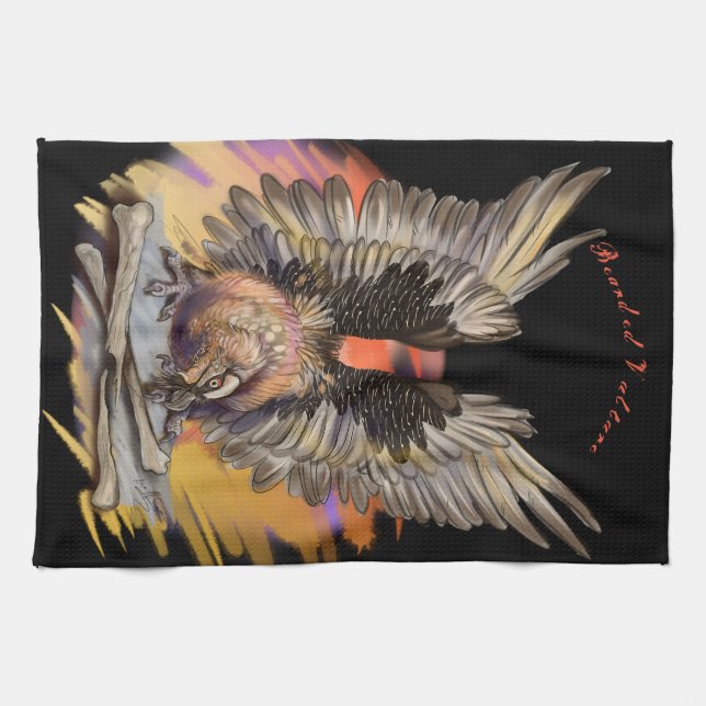 Bearded Vulture Tea Towel (Horizontal)