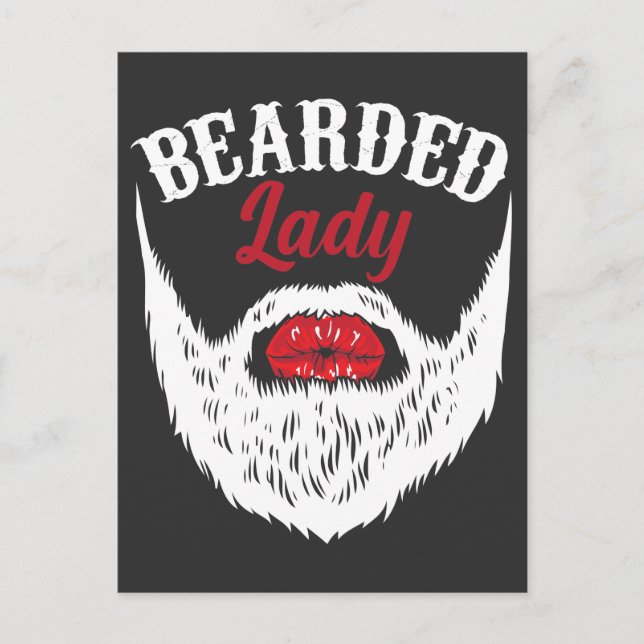 Bearded Woman Transgender Pride Moustache Equality Postcard (Front)