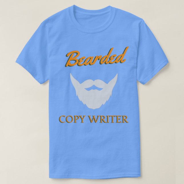 Bearded Writer T-Shirt (Design Front)