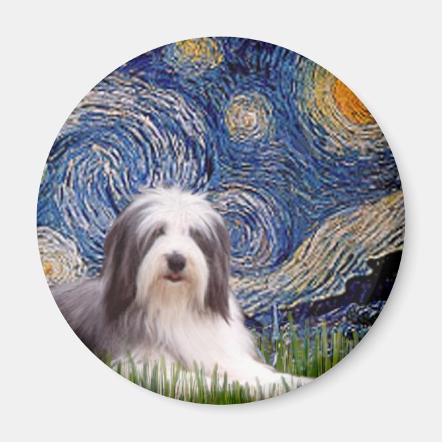 Beardie 2 - Starry Night Magnet (Front)