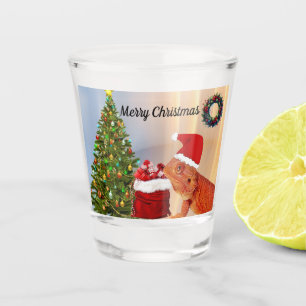 Beardie-Claus - Bearded Dragon Personalised Shot Glass