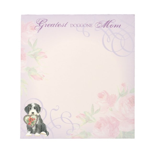 Beardie Heart Mum Notepad (Front)