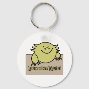 Beardies Rule! Key Ring