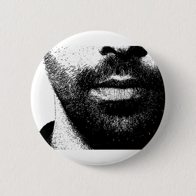 beards 6 cm round badge (Front)