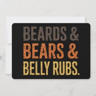 Beards Bears Belly Rubs LGBTQ Gay Pride Ally  Invitation