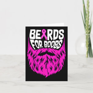 Beards For Breast Breast Cancer Awareness Support  Card