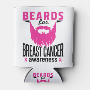 Beards For Breast Cancer Awareness Pink Beard Can Cooler