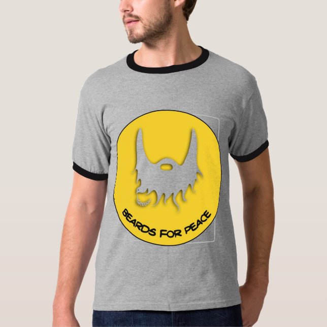 Beards for Peace Dove Yellow T-Shirt (Front)