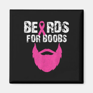 Beards For S Breast Cancer Awareness Tee  Magnet