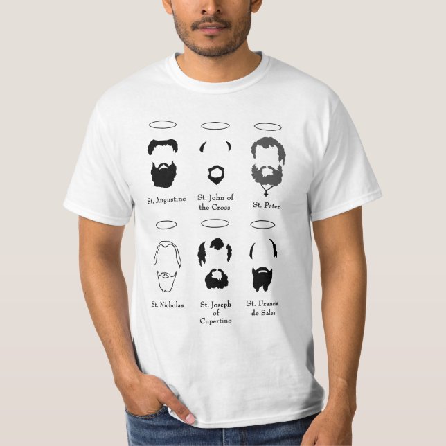 Beards of the Saints version 2 mens t shirt (Front)