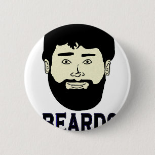 BEARDS - They grow on you 6 Cm Round Badge