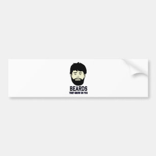 BEARDS - They grow on you Bumper Sticker
