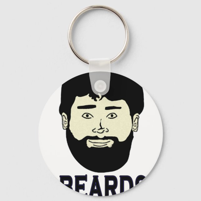 BEARDS - They grow on you Key Ring (Front)