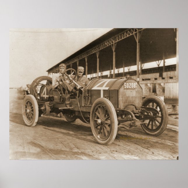 Beardsley and Coote in the Simplex Racer Poster (Front)