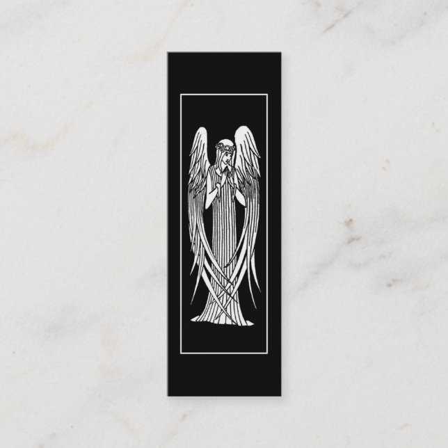 Beardsley Angel Art Nouveau Bookmark Mini Business Card (Front)