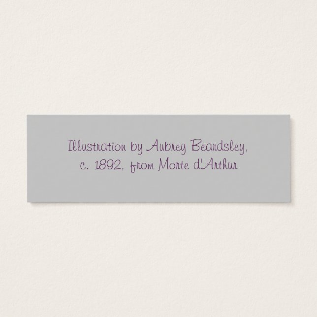 Beardsley Angel Floral Book Mark (Back)
