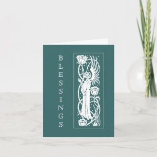 Beardsley Art Nouveau Angel Easter Card