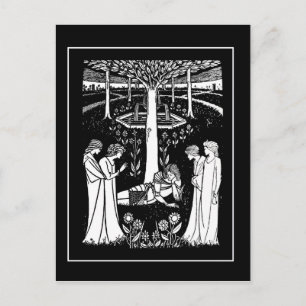 Beardsley Lancelot Post Card