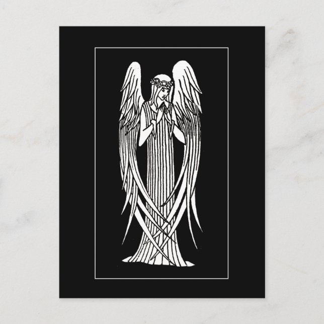 Beardsley Nouveau Angel Post Card (Front)