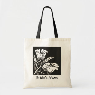 Beardsley Nouveau Poppies Wedding Favour Tote Bag