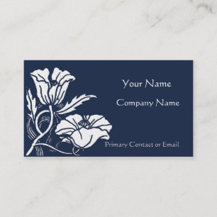Beardsley Poppies Elegant Business Card