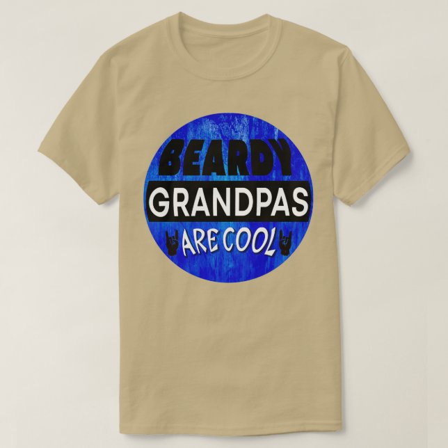 Beardy Grandpas Are Cool T-Shirt (Design Front)