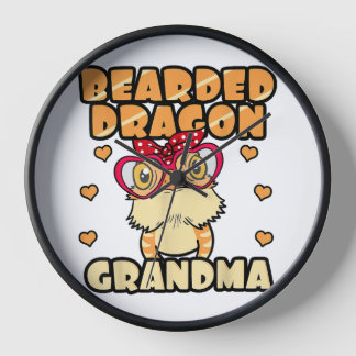 Beared Dragon Grandma Wall Clock