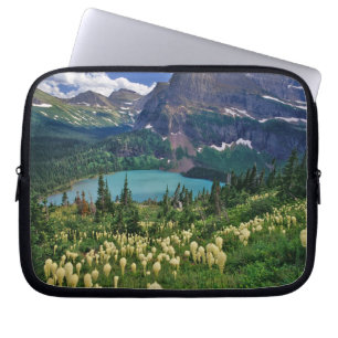 Beargrass above Grinnell Lake in the Many Laptop Sleeve