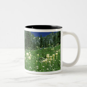 Beargrass at Eunice Lake, Mt. Rainier NP, WA, Two-Tone Coffee Mug
