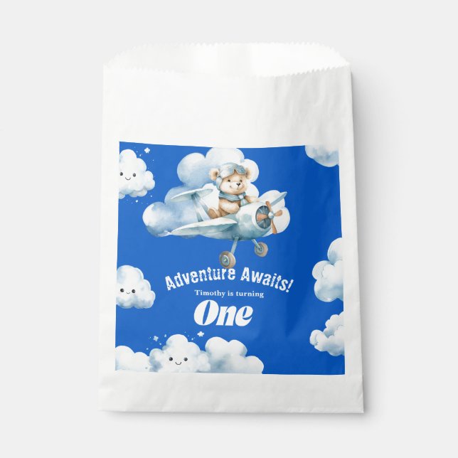 Bearing Wings: Teddy's First Birthday Expedition Favour Bags (Front)