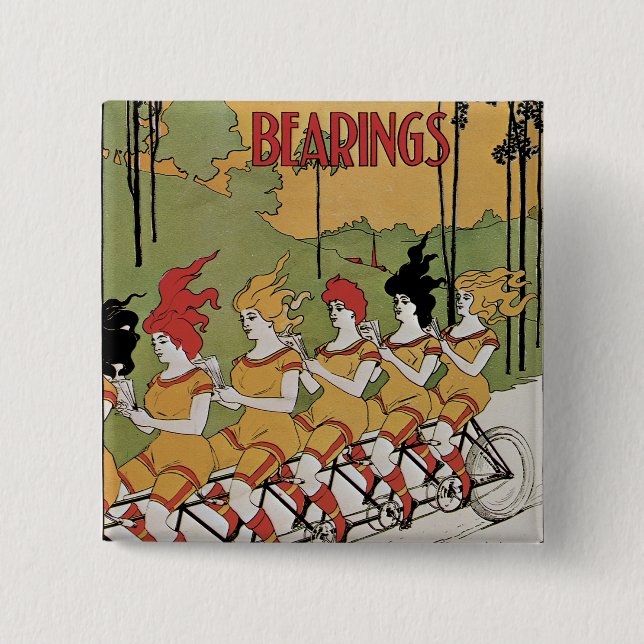 Bearings Bicycle Poster 15 Cm Square Badge (Front)