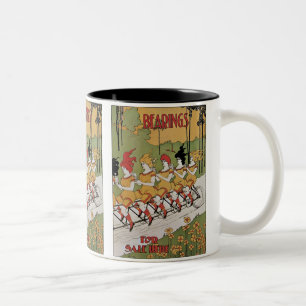 Bearings Bicycle Poster Two-Tone Coffee Mug