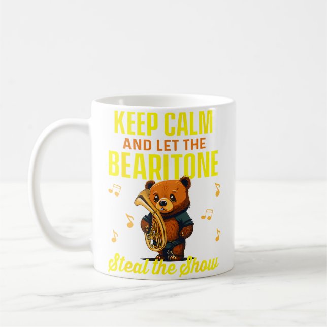 Bearitone Bear Baritone Brass Musicians Orchestra  Coffee Mug (Left)