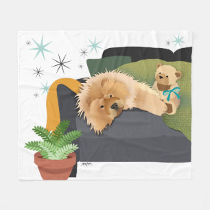 BEARLY AWAKE - CHOW fleece blanket