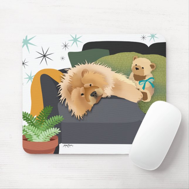 BEARLY AWAKE - CHOW mousepad (With Mouse)