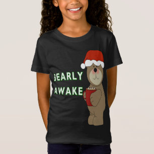 Bearly Awake Funny Bear Christmas Pajama Sleep T-Shirt